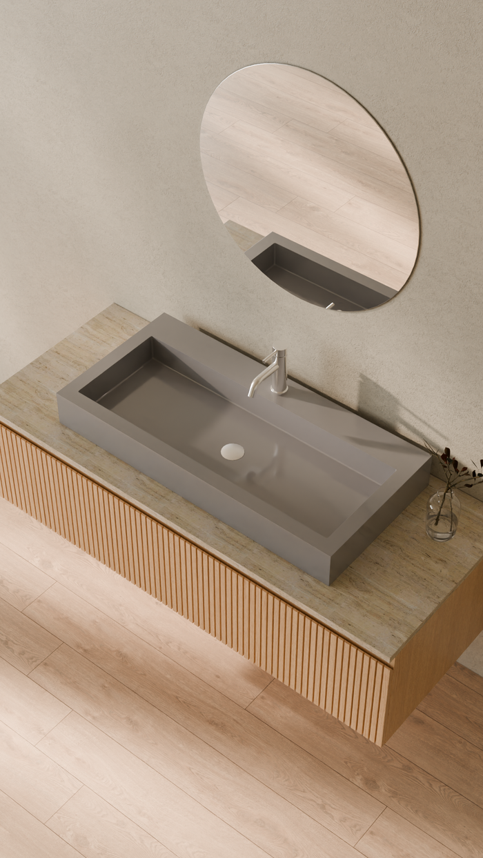 Badeloft details portrait 2026 | WB-05-XL | Grey | Sink_Glossy_Grey__Camera_Angle_2.png