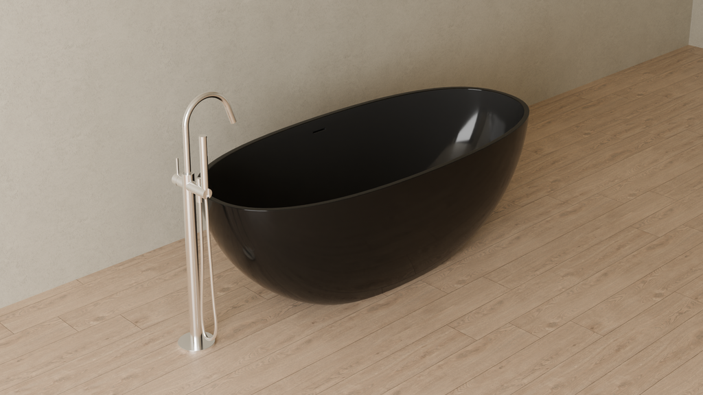 Badeloft render 2026 | BW-10-XL | Black | Glossy | angle 4 | ver 2 | 16x9