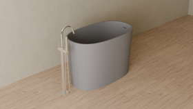 Badeloft render 2026 | BW-08-S | Grey | Matte | angle 4 | 16x9
