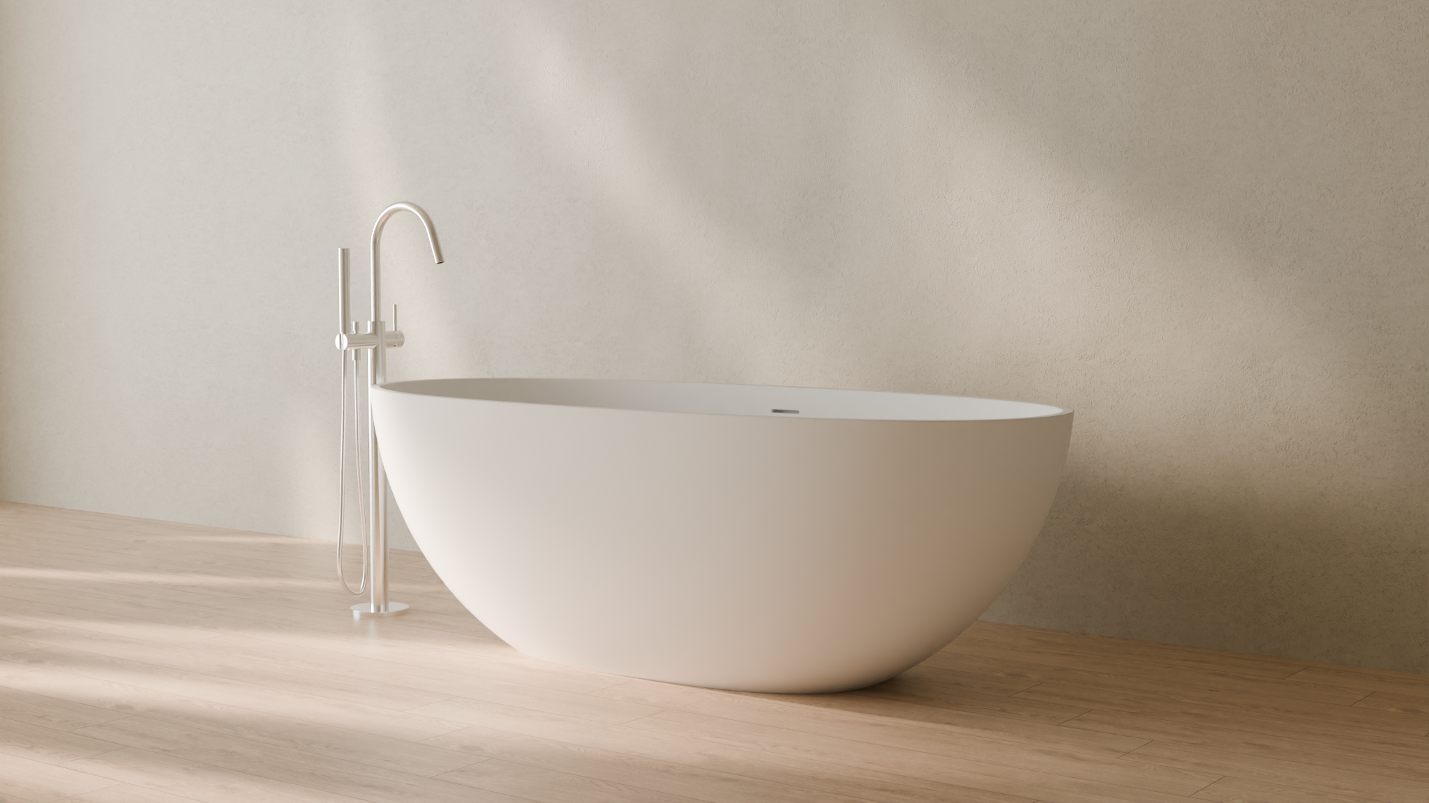 Badeloft render 2026 | BW-10-XL | White | Matte | angle 3 | 16x9