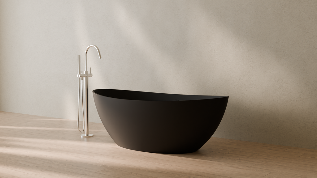 Badeloft render 2026 | BW-03-M | Black | Matte | angle 3 | 16x9