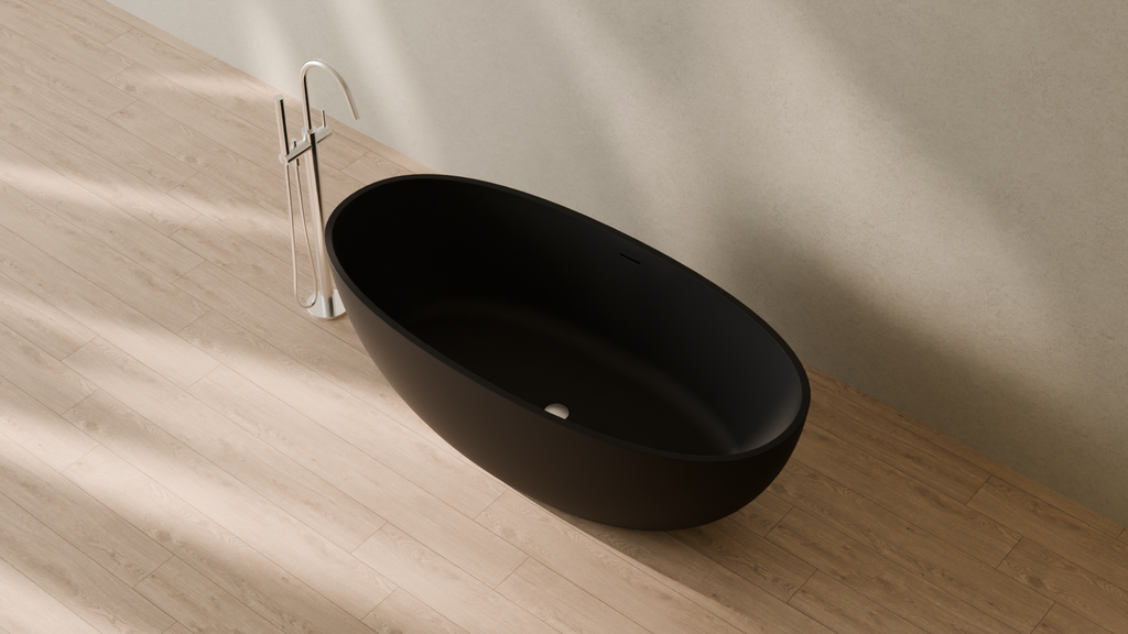 Badeloft render 2026 | BW-10-L | Black | Matte | angle 2 | 16x9