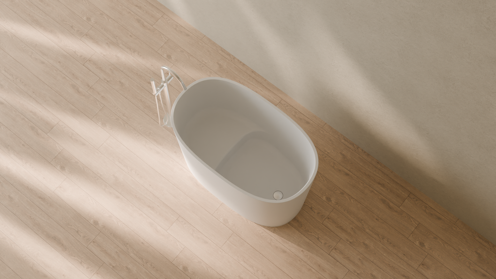 Badeloft render 2026 | BW-08-S | White | Matte | angle 2 | 16x9