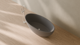 Badeloft render 2026 | BW-04-L | Grey | Matte | angle 2 | 16x9