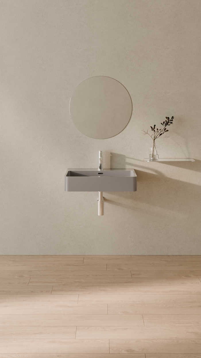Badeloft details portrait 2026 | WT-01-M | Grey | Sink_Glossy_Grey__Camera_Angle_1.png