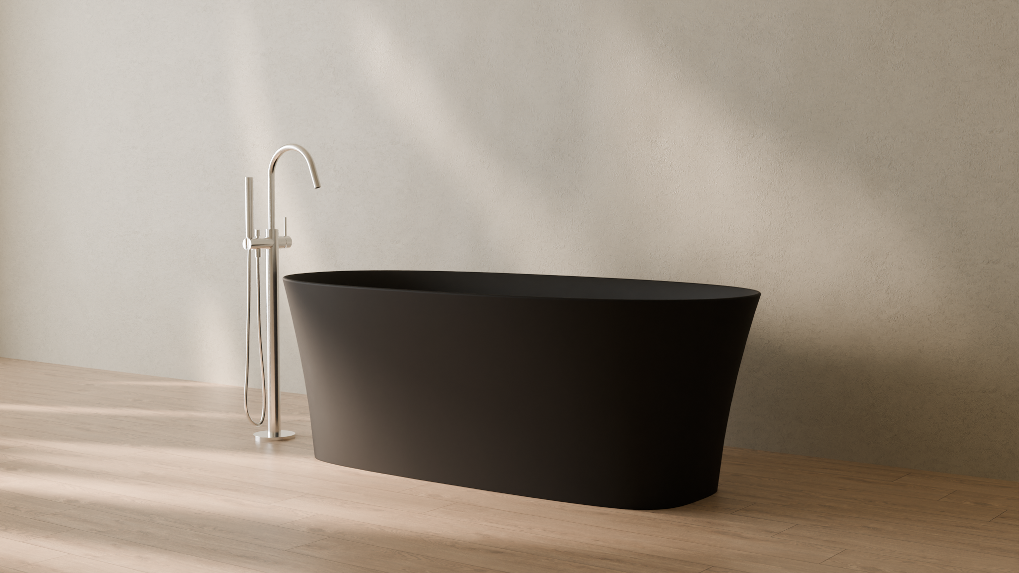 Badeloft render 2026 | BW-12 | Black | Matte | angle 3 | 16x9