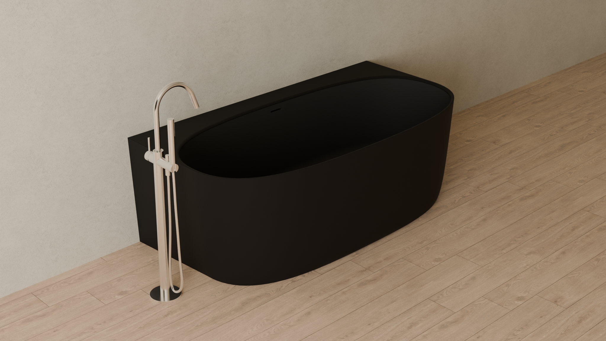 Badeloft render 2026 | BW-11 | Black | Matte | angle 4 | 16x9
