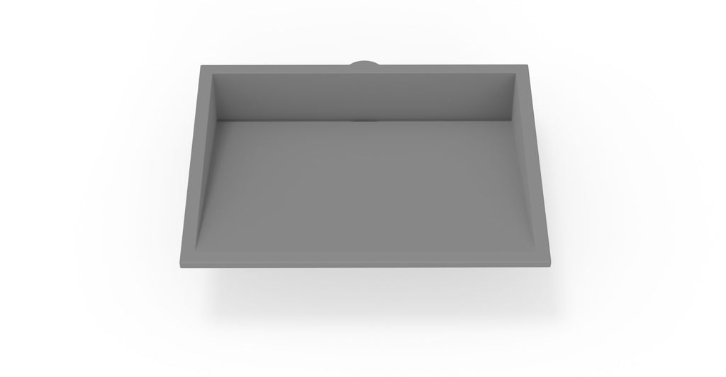 Badeloft UB-04-M-GRY matte grey undermount ramp sink, product view 3