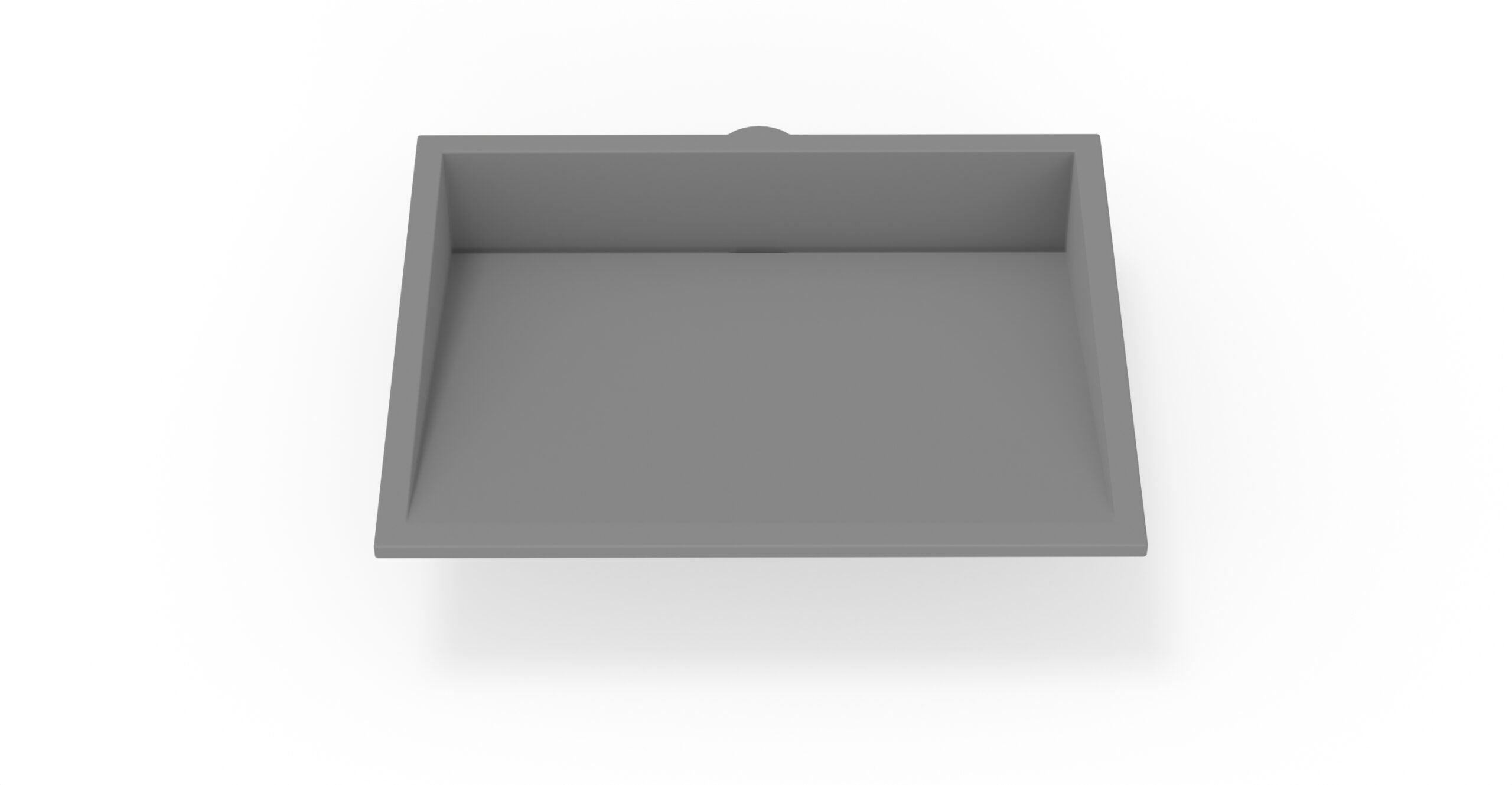 Badeloft UB-04-M-GRY matte grey undermount ramp sink, product view 3