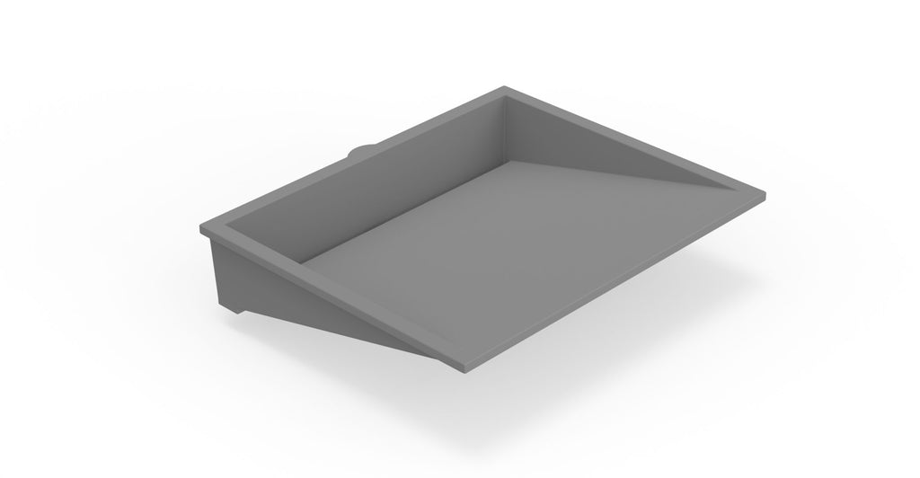 Badeloft UB-04-M-GRY matte grey undermount ramp sink, product view