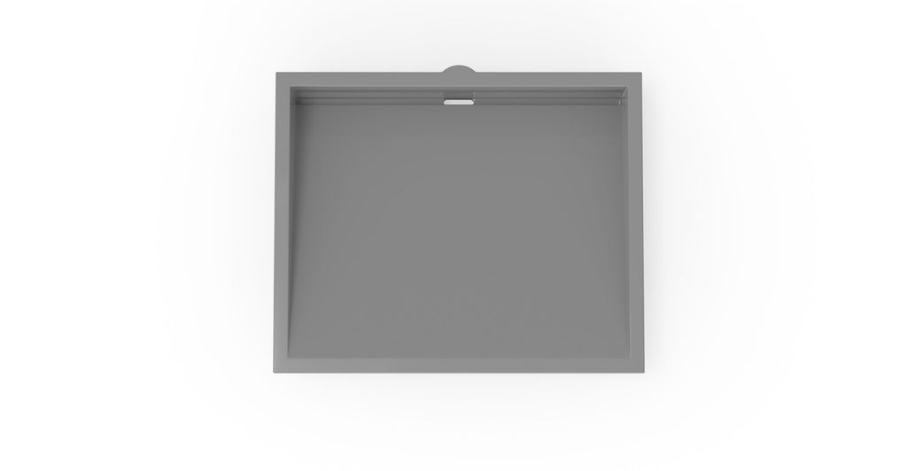 Badeloft UB-04-M-GRY glossy grey undermount ramp sink, product view 2
