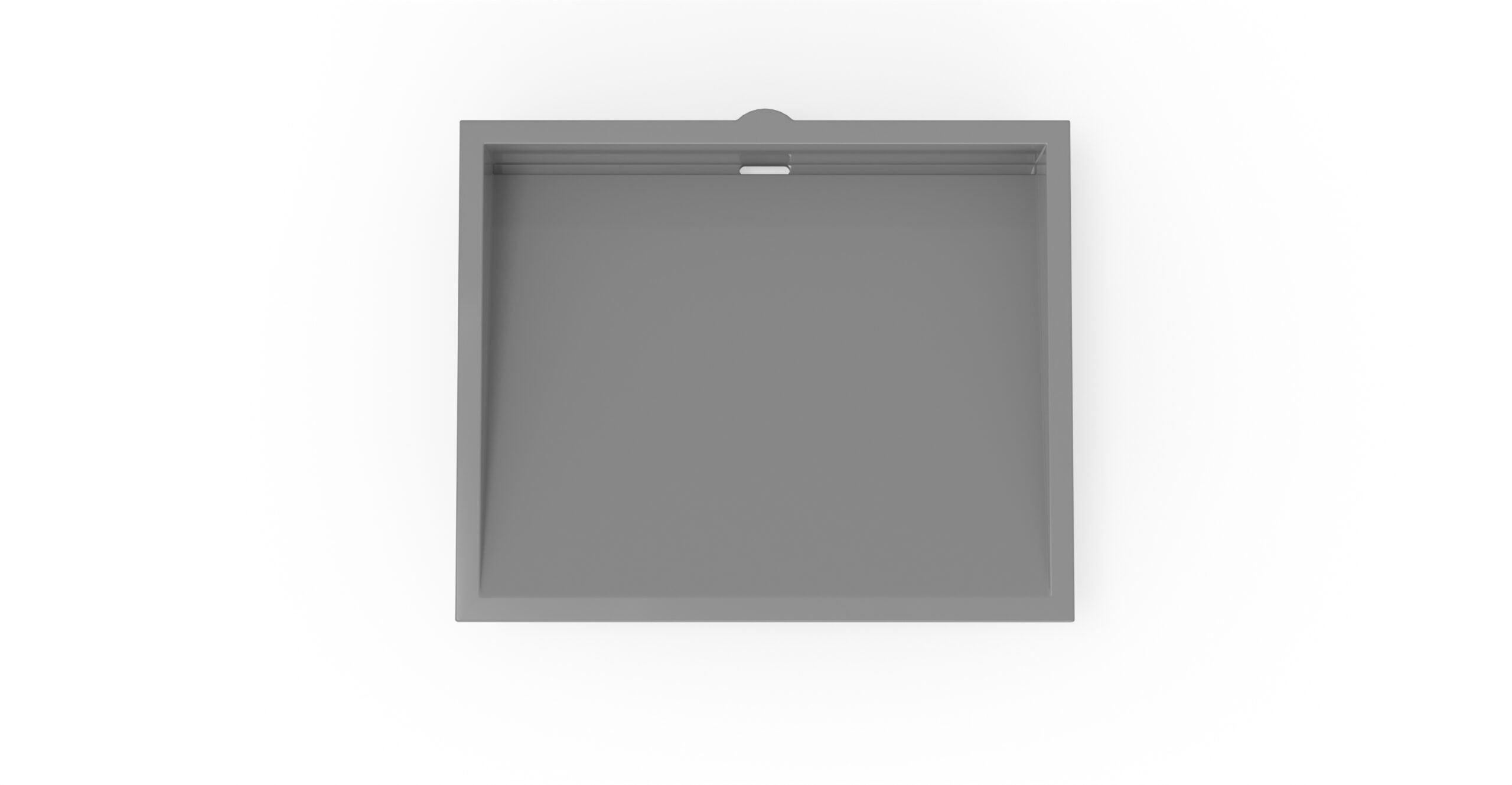Badeloft UB-04-M-GRY glossy grey undermount ramp sink, product view 2