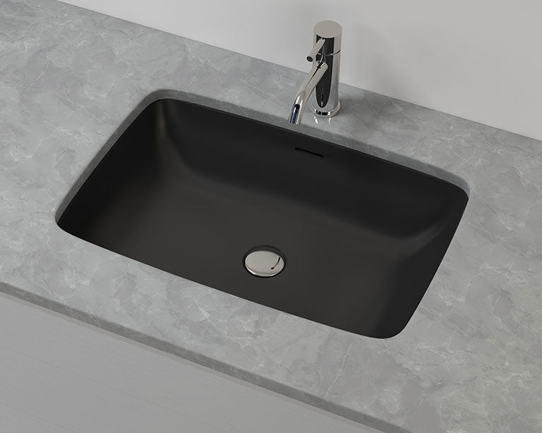 Badeloft UB-01-BLK undermount sink, lifestyle view