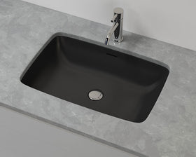 Badeloft UB-01-BLK undermount sink, lifestyle view