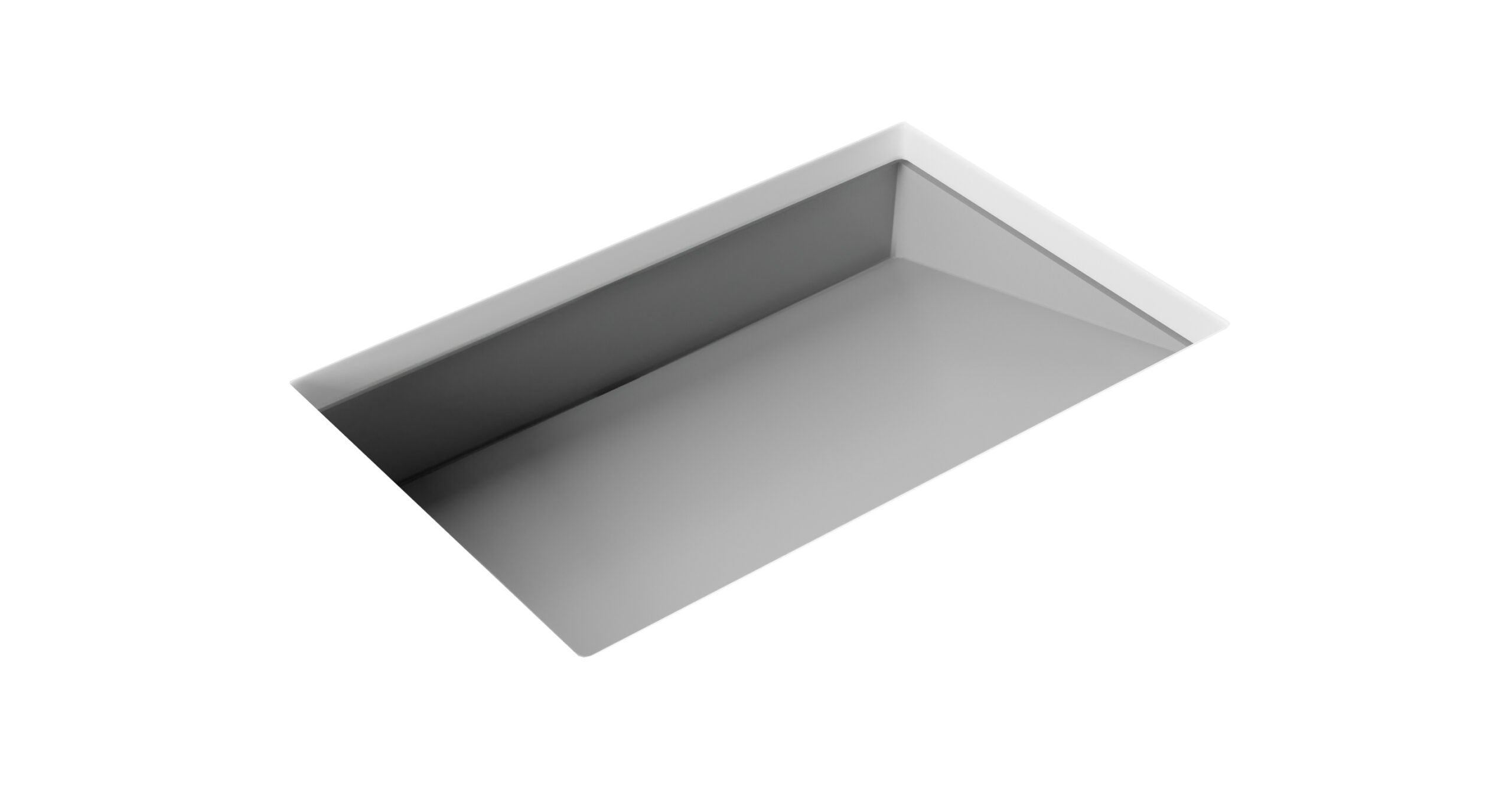 Badeloft UB-04-L-GRY matte grey undermount ramp sink, product view