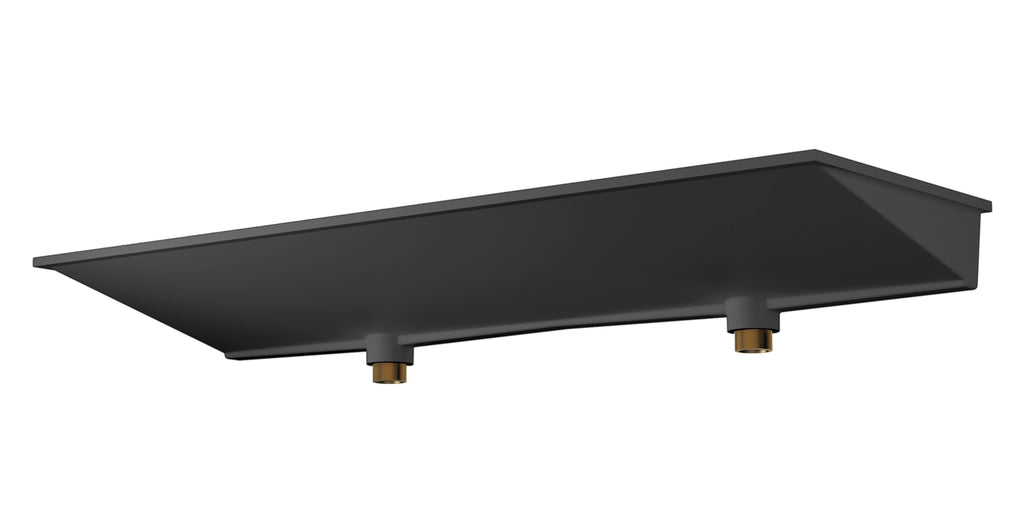 Badeloft UB-04-XL-BLK undermount ramp sink, product view 2