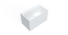 Badeloft BW-06-S glossy white freestanding bathtub, silo view 2