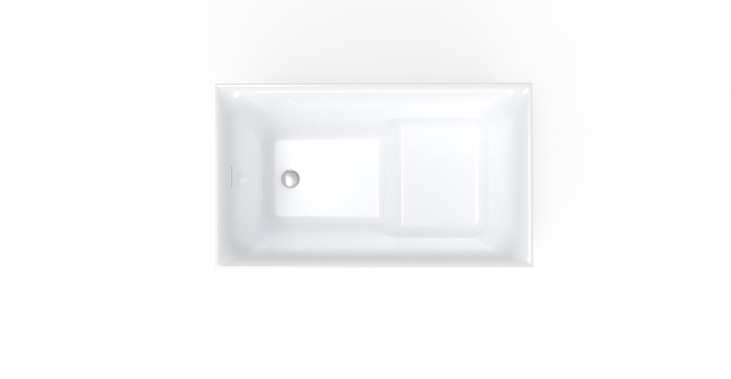 Badeloft BW-06-S glossy white freestanding bathtub, silo view 3