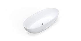 Badeloft BW-10-XL glossy white freestanding bathtub, silo view 3
