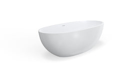 Badeloft BW-10-XL glossy white freestanding bathtub, silo view 1