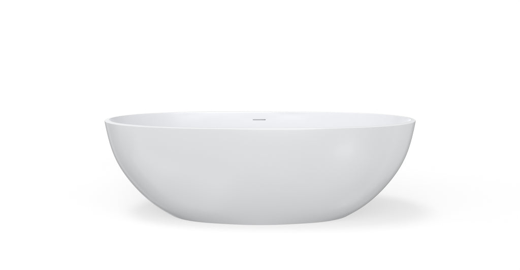 Badeloft BW-10-XL glossy white freestanding bathtub, silo view 2