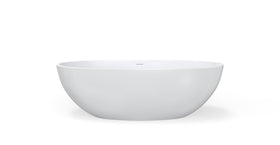Badeloft BW-10-XL glossy white freestanding bathtub, silo view 2