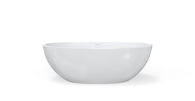 Badeloft BW-10-L glossy white freestanding bathtub, silo view 2
