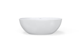 Badeloft BW-10-M glossy white freestanding bathtub, silo view 2