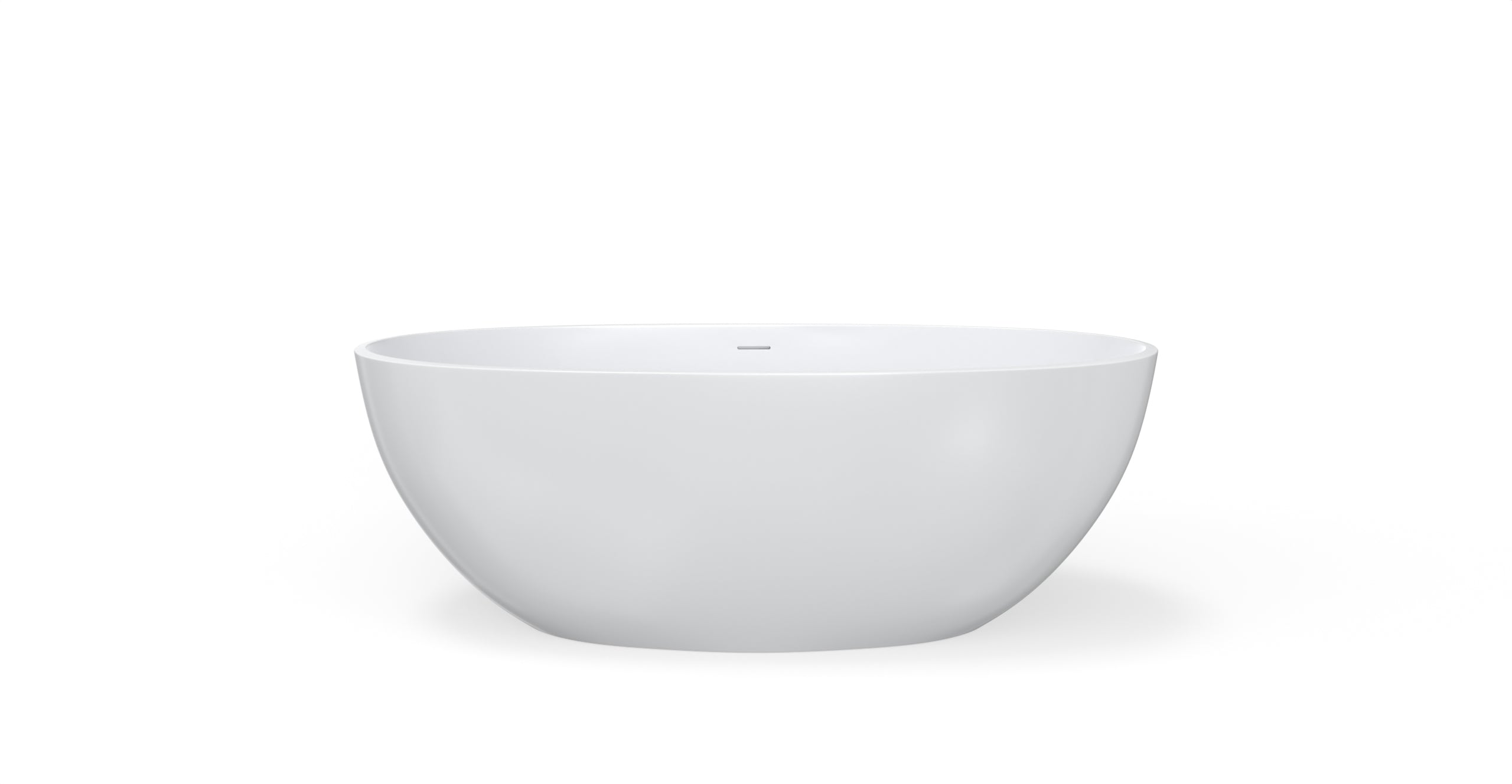 Badeloft BW-10-M glossy white freestanding bathtub, silo view 2