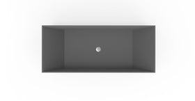 Badeloft BW-07-GRY matte grey freestanding bathtub, top view