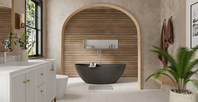Badeloft BW-03-M-BLK freestanding bathtub, lifestyle view