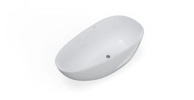 Badeloft BW-01-S glossy white freestanding bathtub, product view