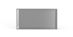 Badeloft NS-03 brushed steel shower / bathtub niche, product view