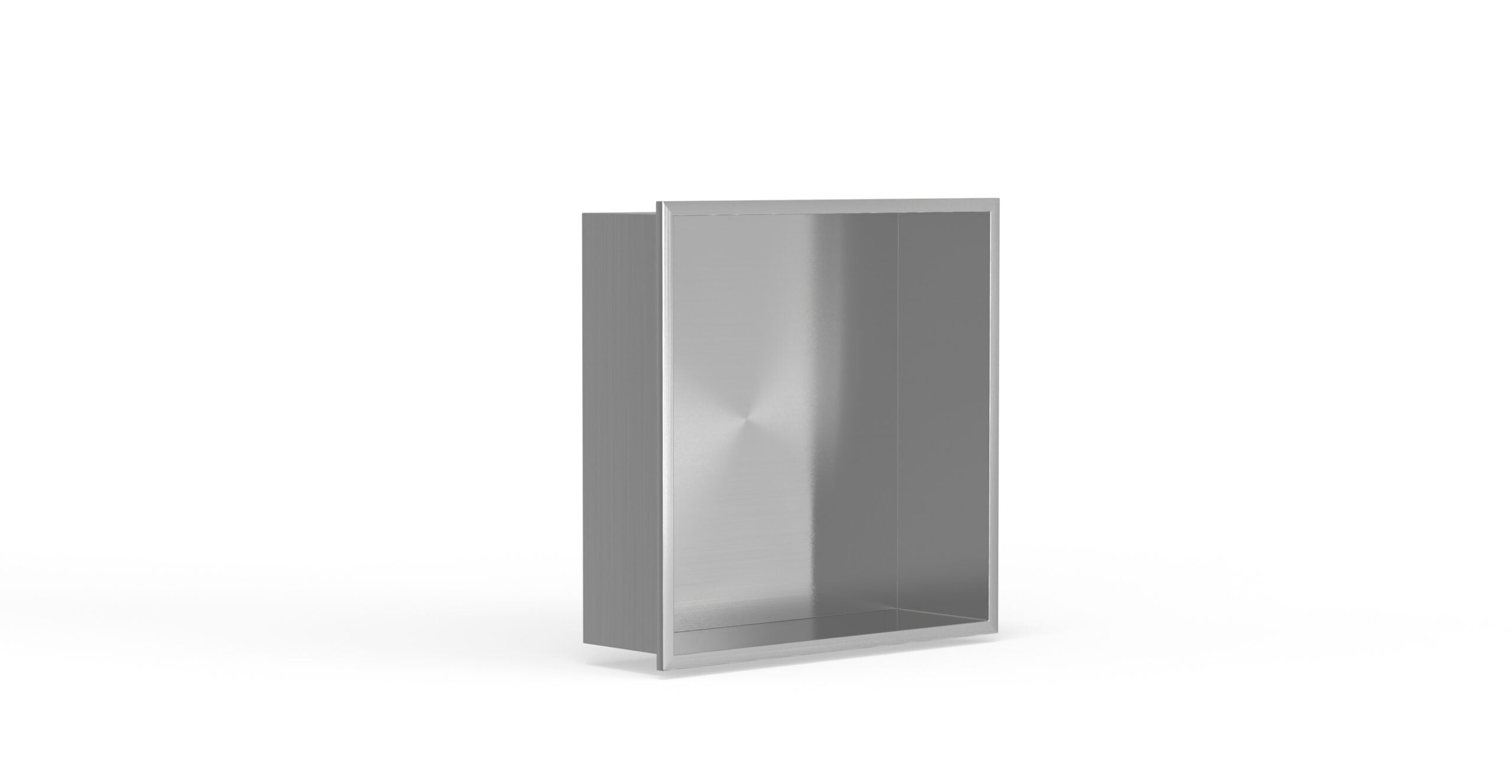 Badeloft NS-01 brushed steel shower / bathtub niche, product view 2
