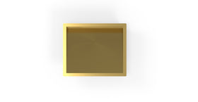 Badeloft ES-UB-04-M brushed gold stainless steel sink, top view