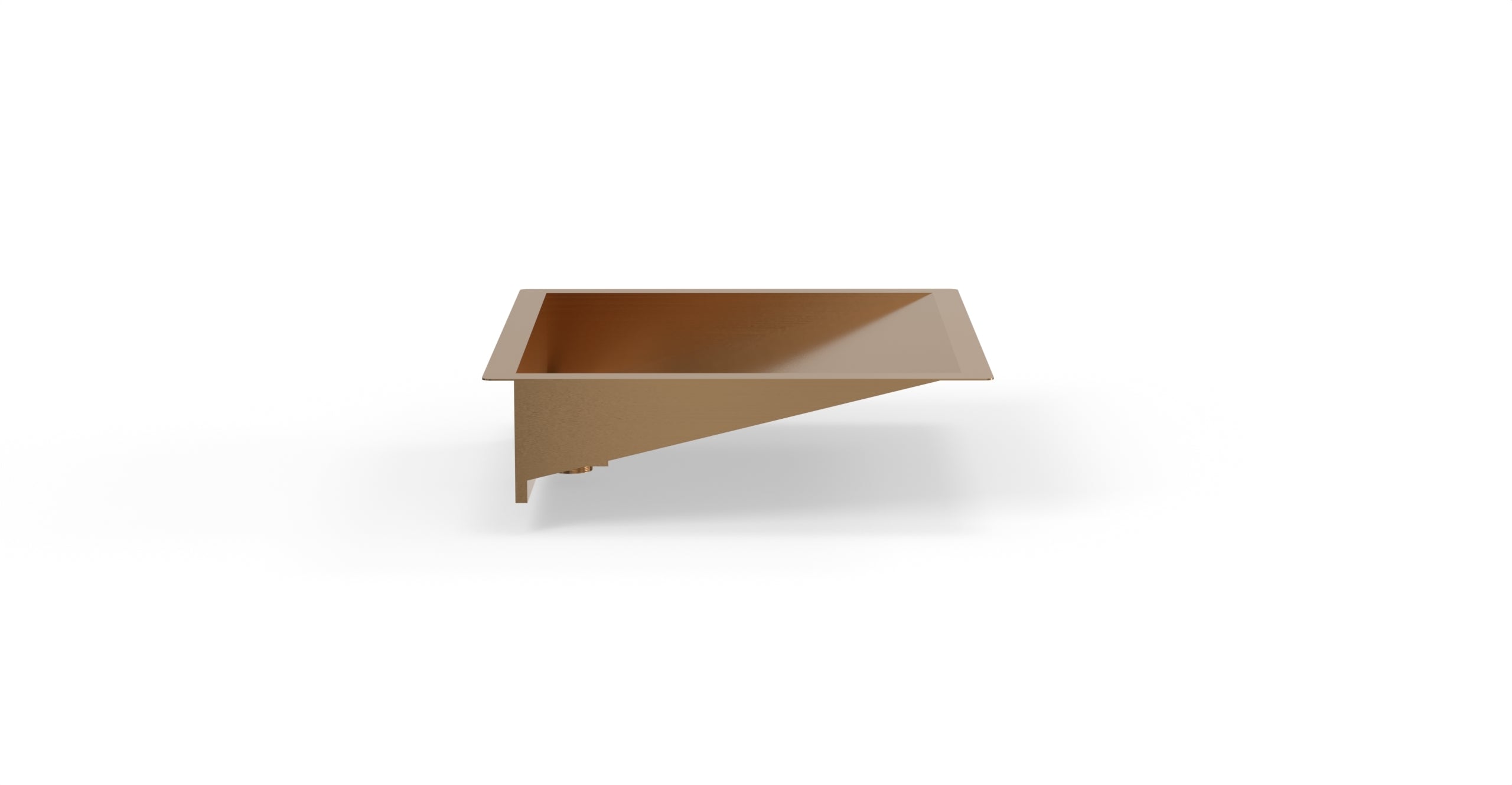 Badeloft ES-UB-04-M brushed rose gold stainless steel sink, silo view 2
