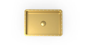 Badeloft ES-UB-03 brushed gold stainless steel sink, product view