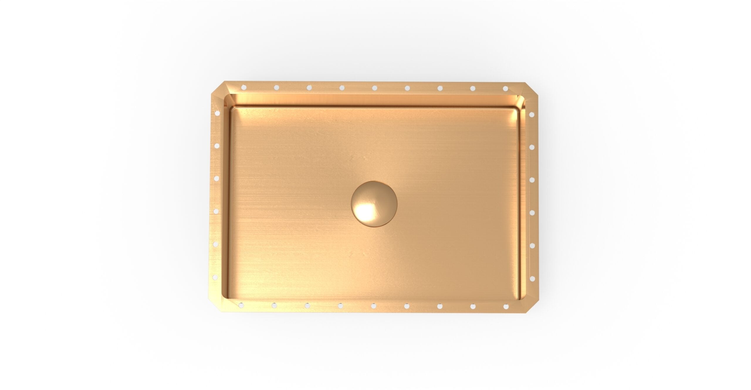 Badeloft ES-UB-03 brushed rose gold stainless steel sink, product view
