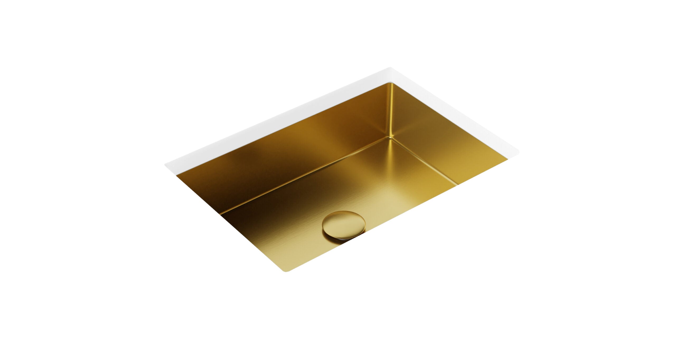 Badeloft ES-UB-03 brushed gold stainless steel sink, product view 5