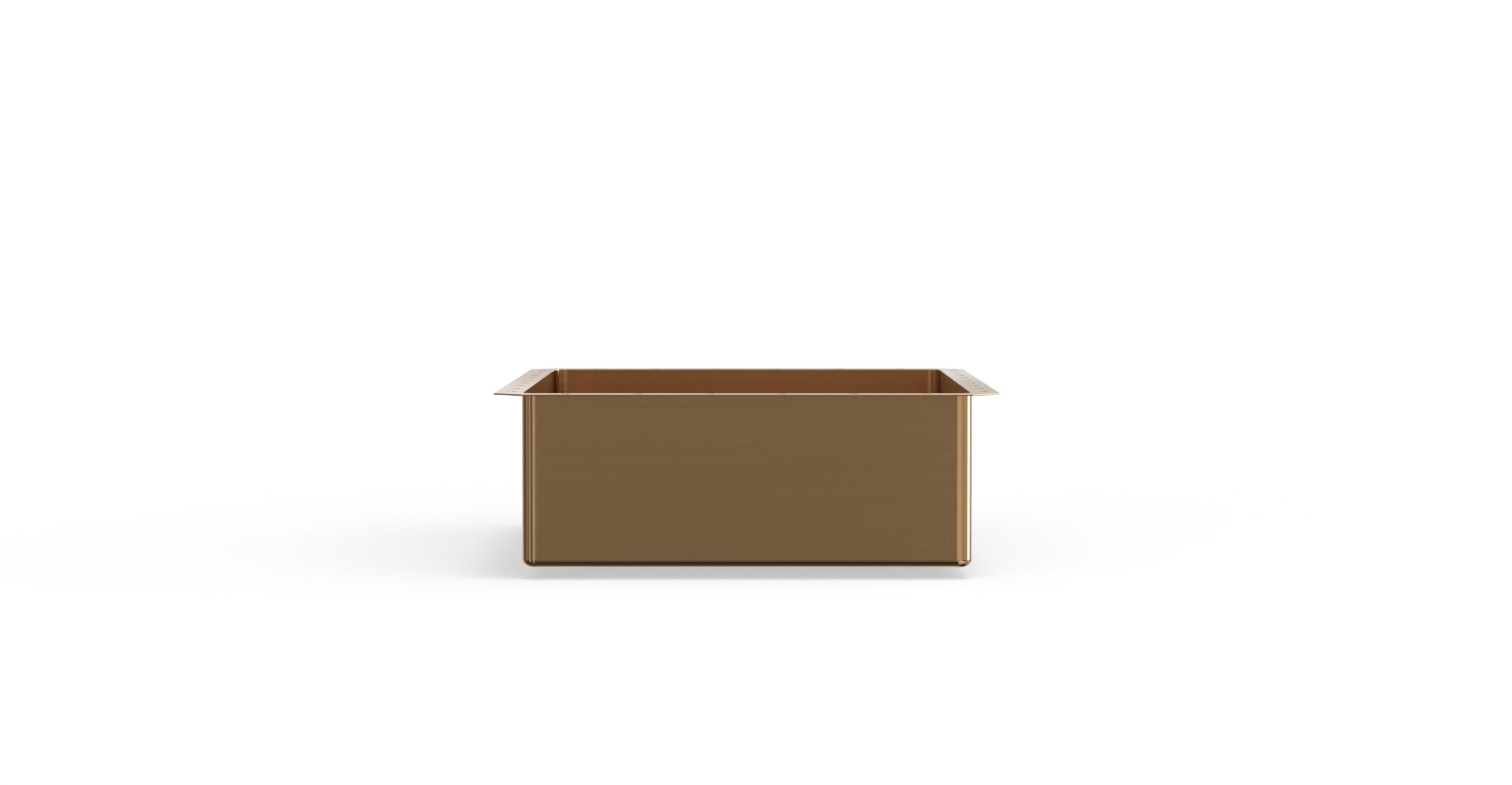 Badeloft ES-UB-03 brushed rose gold stainless steel sink, silo view 1