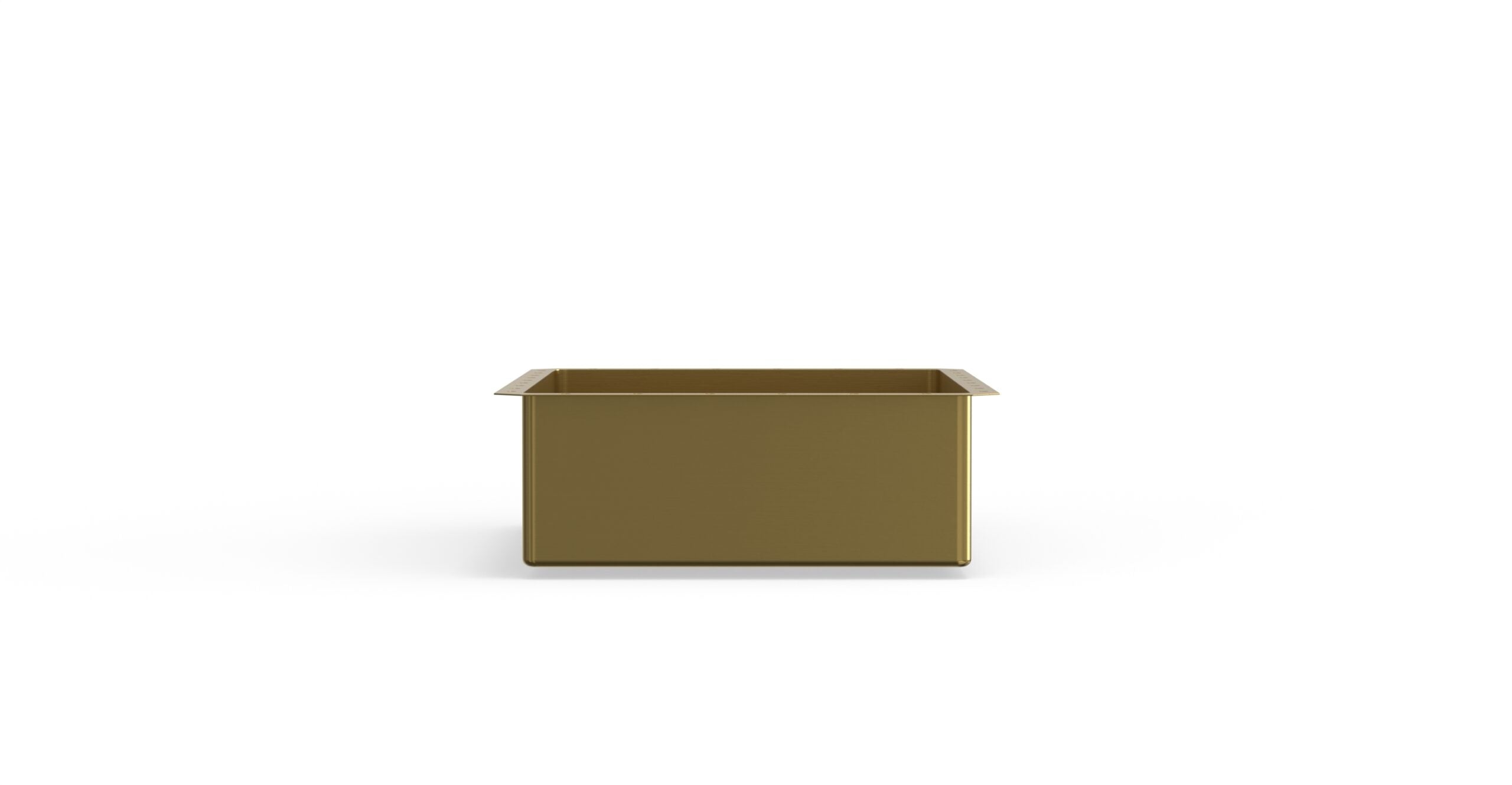 Badeloft ES-UB-03 brushed gold stainless steel sink, silo view 1