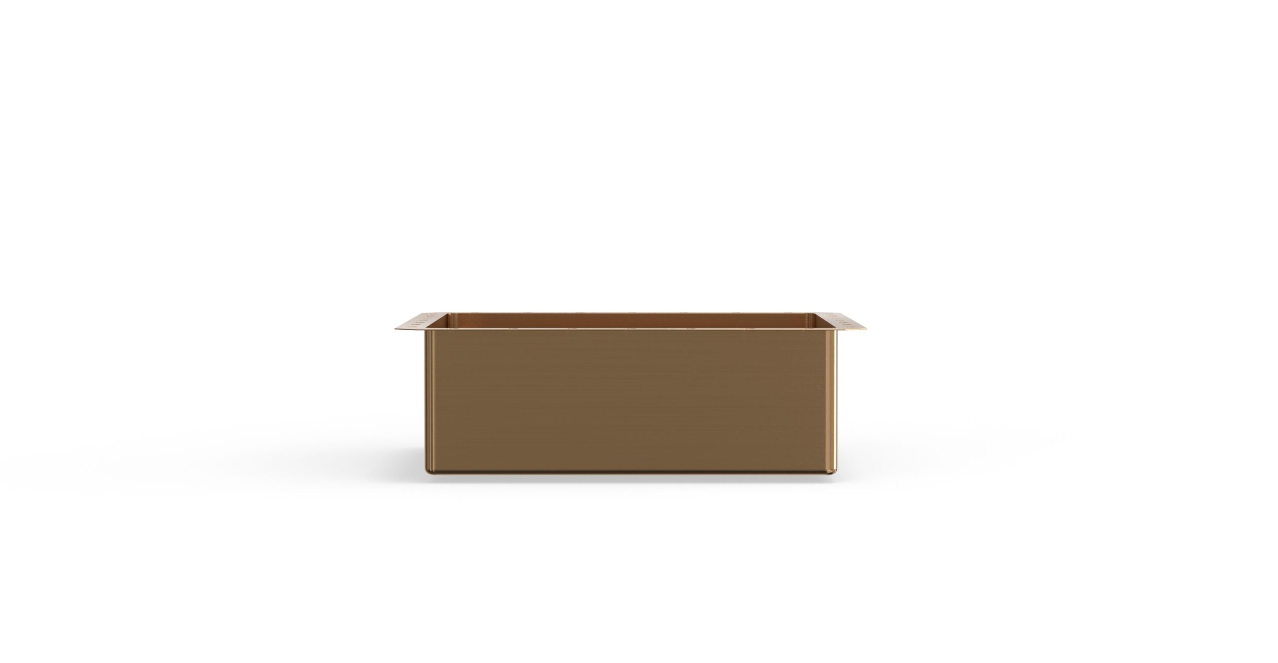 Badeloft ES-UB-02 brushed rose gold stainless steel sink, silo view 1