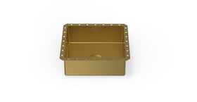 Badeloft ES-UB-02 brushed gold stainless steel sink, product view