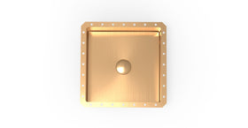 Badeloft ES-UB-02 brushed rose gold stainless steel sink, product view 3