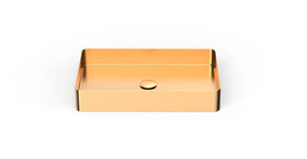 Badeloft ES-WB-600 brushed rose gold stainless steel sink, product view