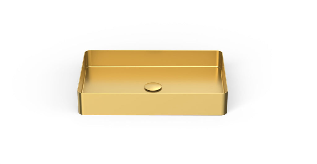 Badeloft ES-WB-600 brushed gold stainless steel sink, product view