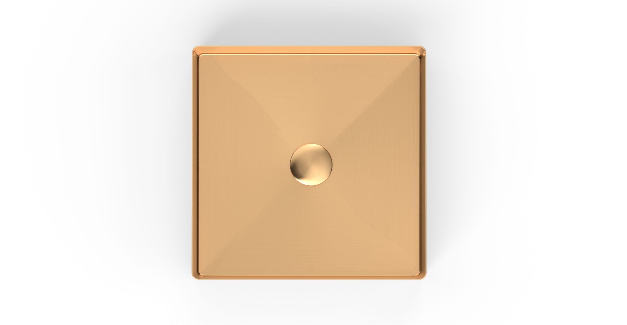 Badeloft ES-WB-400 brushed rose gold stainless steel sink, product view