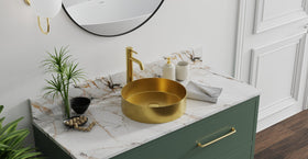 Badeloft ES-WB-01 brushed gold stainless steel sink, lifestyle view 1