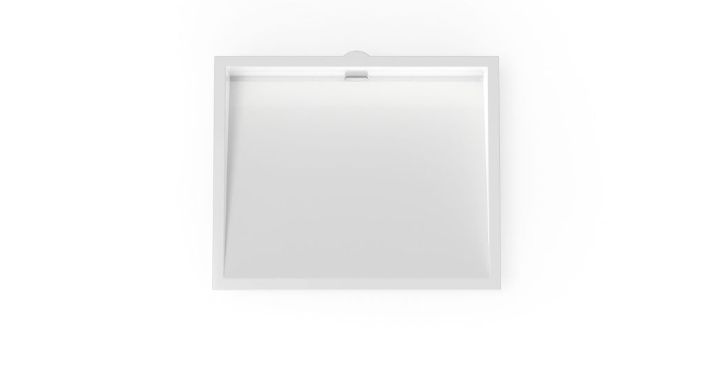 Badeloft UB-04-M glossy white undermount ramp sink, product view 2