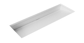 Badeloft UB-04-XL undermount ramp sink, top view